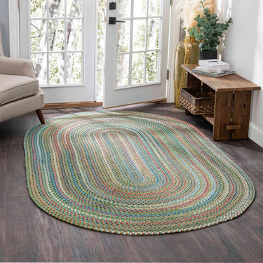 Country Jewel Braided Area Rug - Oval